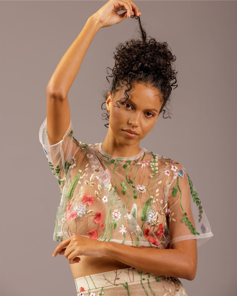 Meadow Crop Top in Lush