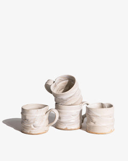 Sculpted Ceramic Coffee Mug (Set of 2)