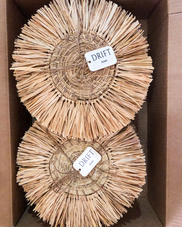 Rafia Sunburst Coasters (Set of 4)