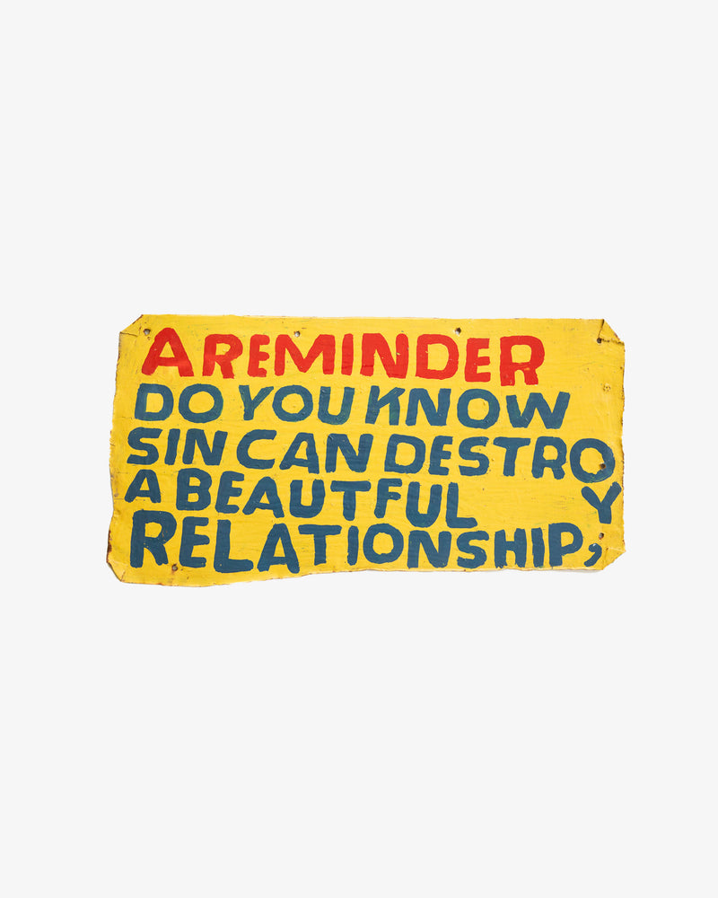 Sin Can Destroy A Beautiful Relationship (Yellow)